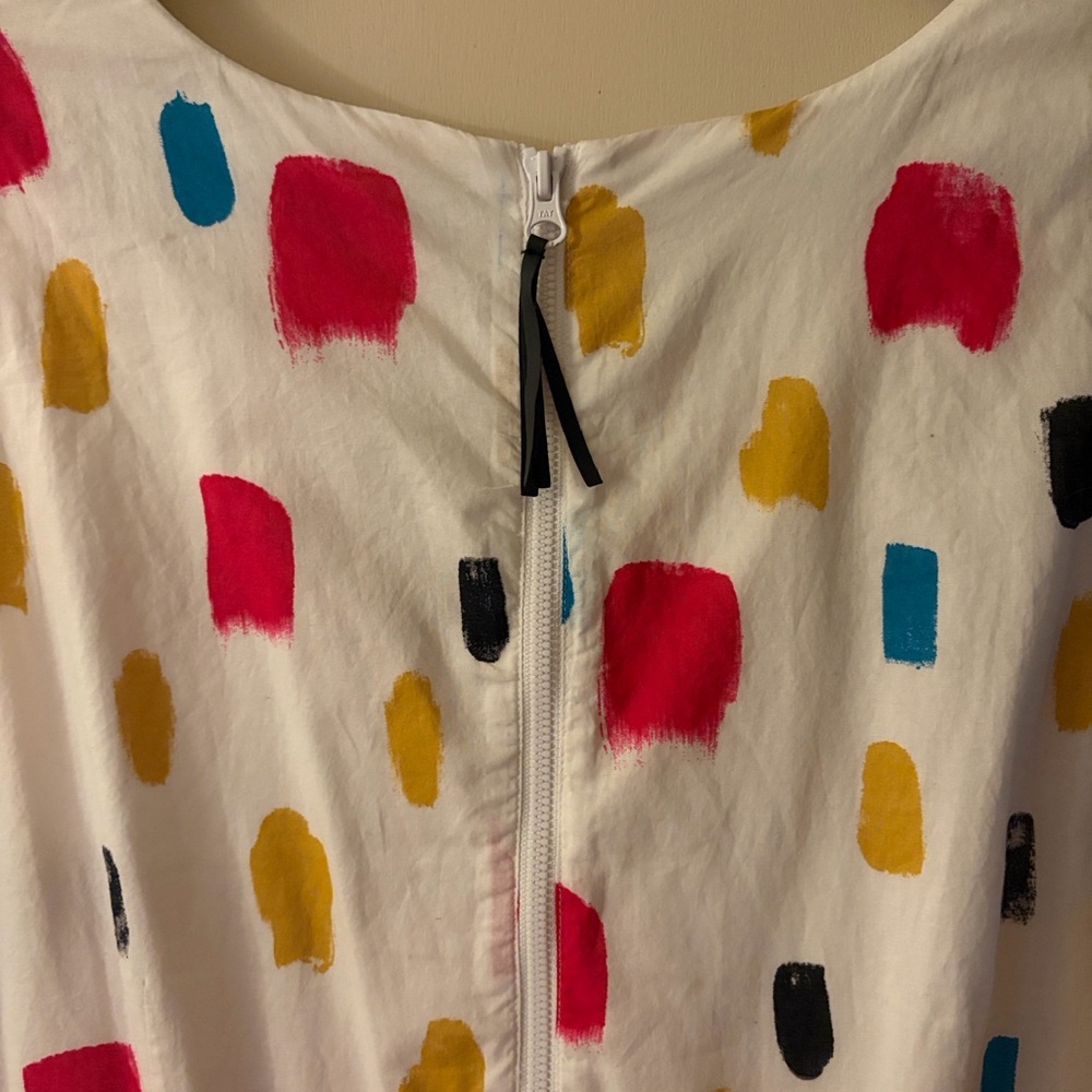 NWT Lane Bryant White Midi Dress with Colorful Accents 24 - Picture 4 of 4
